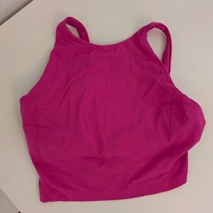 Pink Sleeveless Crop Top